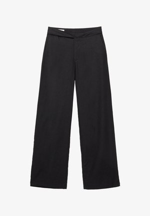 Sorte, vide bukser lavet af et letvægtigt stof. Har en flad talje og to frontlommer. Simpelt, rent design uden mønstre.