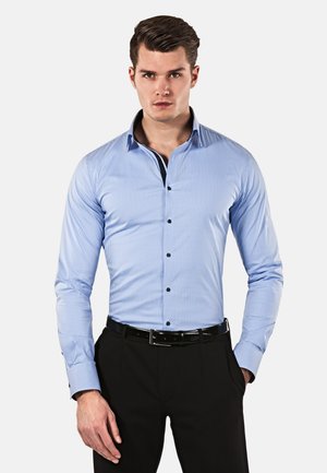 Vincenzo Boretti SUPER TAILLIERT STRETCH - Hemd - blau