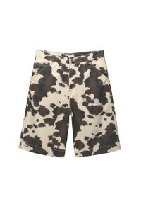 PULL&BEAR COW PRINT - Šortky - brown