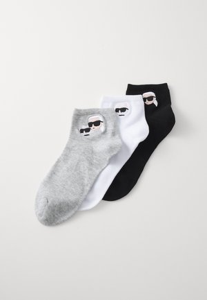 IKON SHORT SOCKS 3 PACK - Chaussettes - black/white/grey