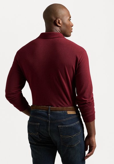 Polo Ralph Lauren Big & Tall LONG SLEEVE POLO SHIRT - Polo krekls - vintage port heather