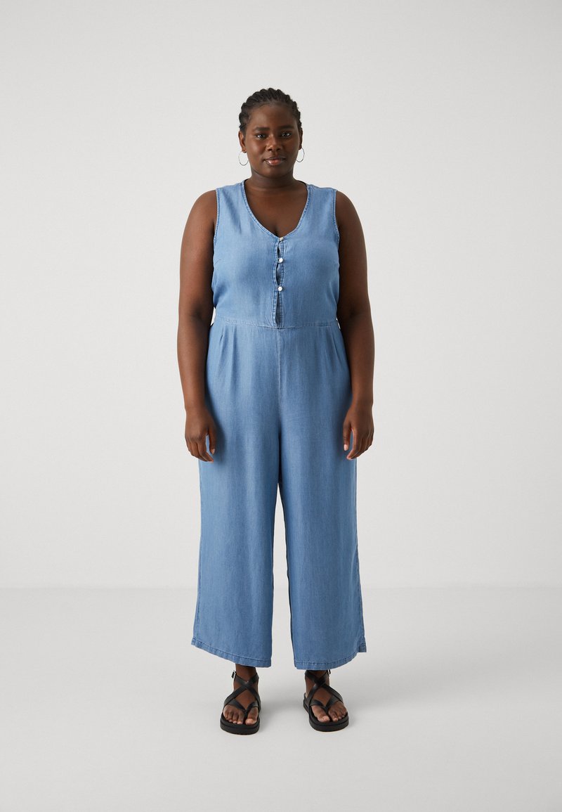 ONLY Carmakoma - CARMIA PEMA WIDE - Tuta jumpsuit - light blue denim, Ingrandire