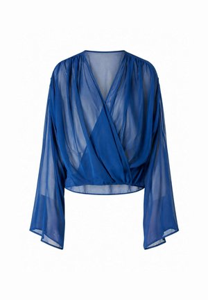 Touché Privé, CROSS-OVER TULLE BLOUSE - Blouse - navy blue