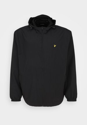 ZIP THROUGH HOODED JACKET - Tunn jacka - jet black