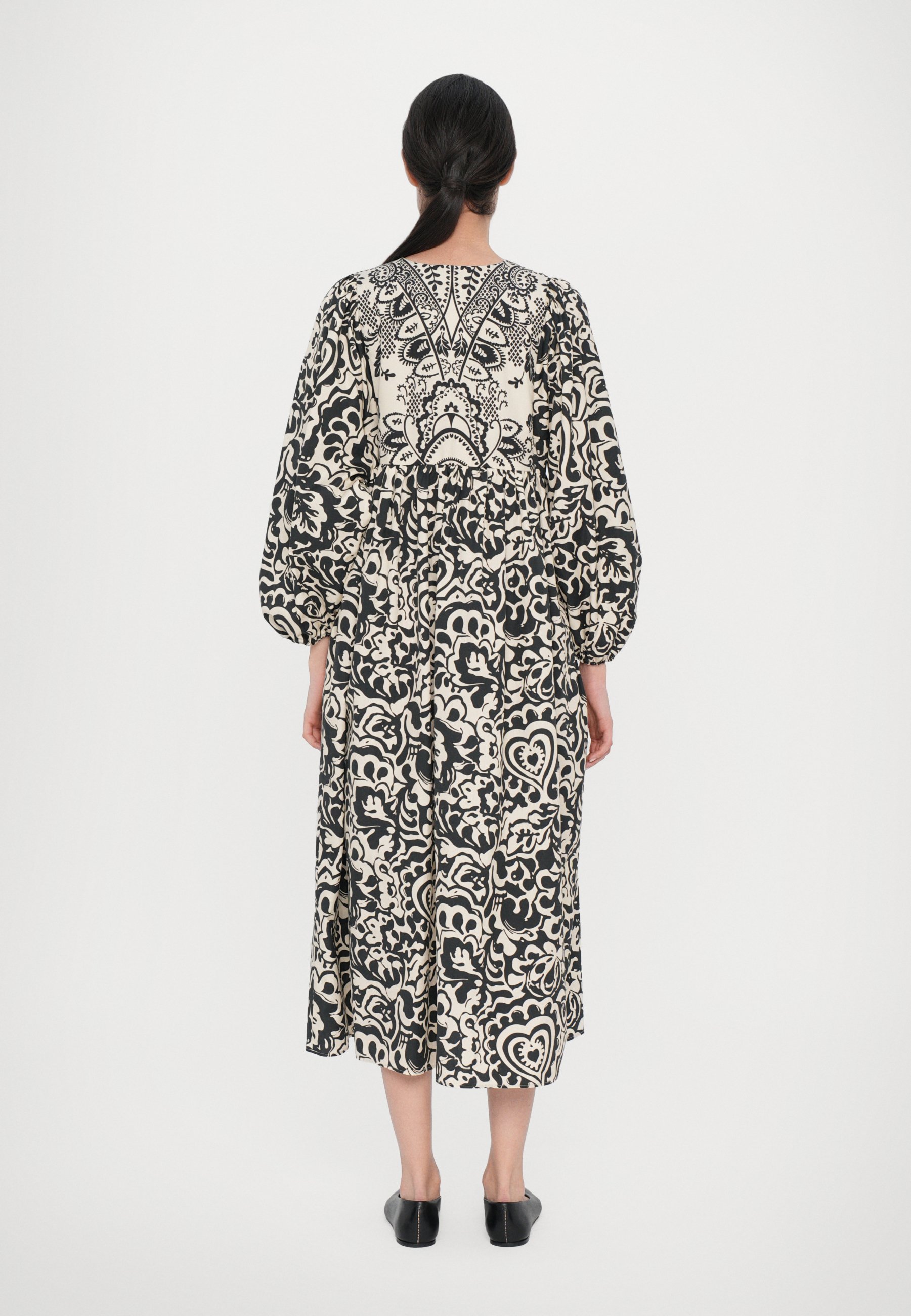 パーティードレス Weekend Max Mara ANZIO - Printed poplin dress WEEKEND MaxMara ANZIO - Day dress - black - Zalando
