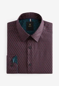 Next PRINTED SINGLE CUFF- REGULAR FIT - Shirt - burgundy red geometric