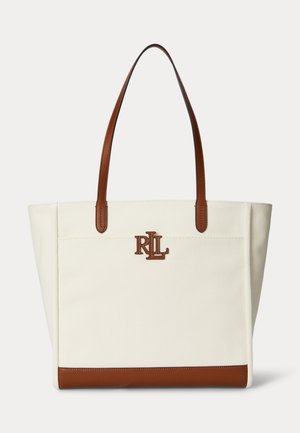 Lauren Ralph Lauren, CANVAS LARGE CAMERYN TOTE BAG - Tote bag - natural/tan