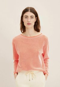 TOM TAILOR Pullover - red bubble structure