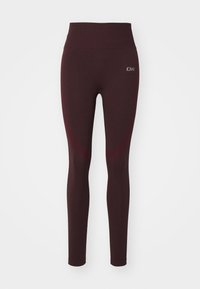SEAMLESS - Leggings - burgundy melange