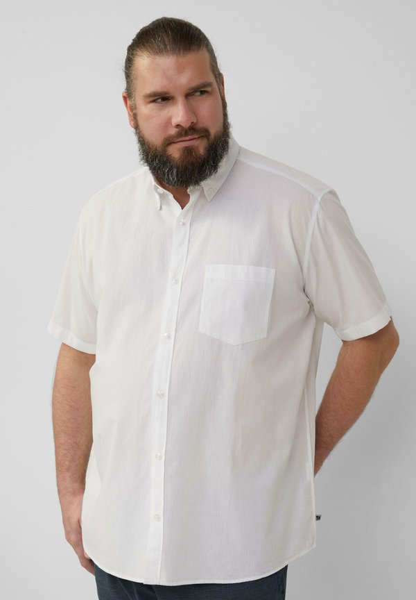 KURZARM MIT WASCHUNG UND TAPE - Hemd - weiß