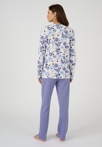 Damart MANCHES LONGUES SET - Pyjama set - bleu fleuri