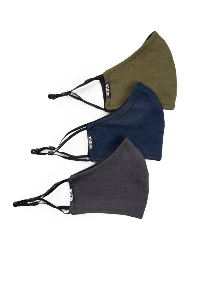 3 SET - Masque en tissu - grey