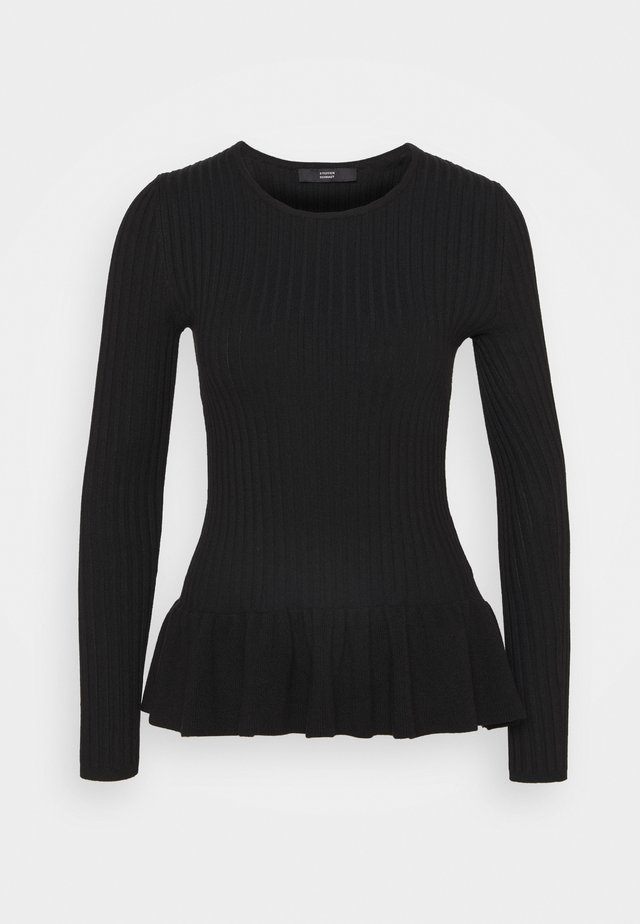 PEPLUM SPECIAL - Strickpullover - black