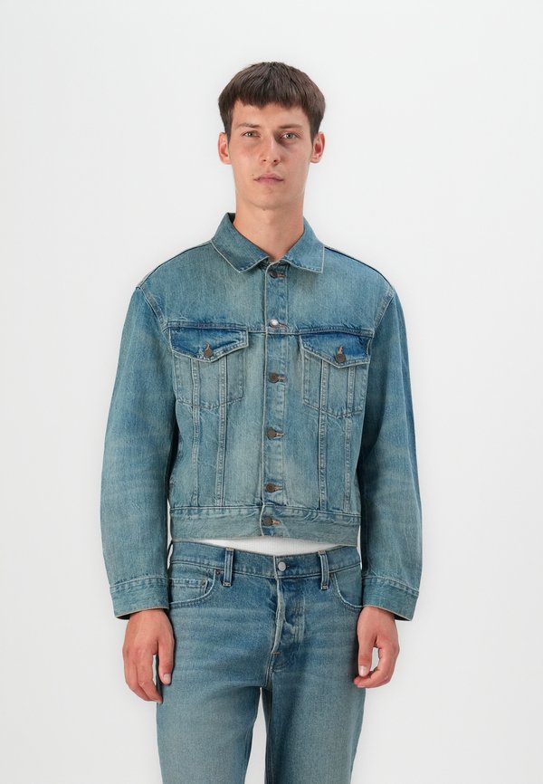 TRUCKER JACKET - Denim jacket - cyan dust