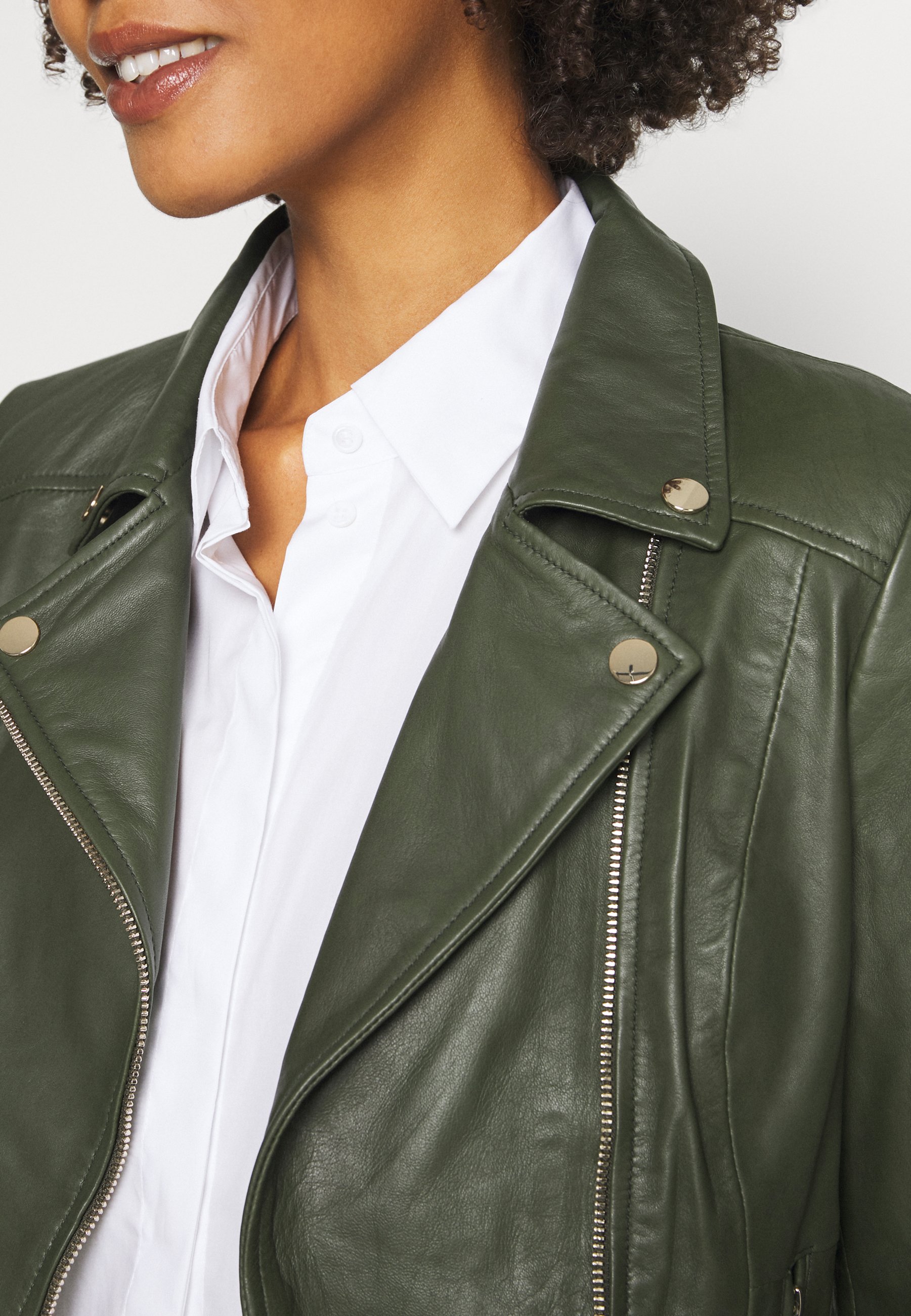 FABIENNE Leren jas green FABIENNE Leren jas green