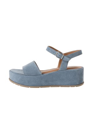 Wedge sandals - light blue sue