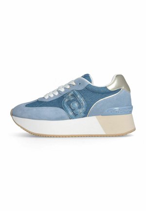 LIU JO, LIU JO DENIM PLATFORM SNEAKERS - Sneakers basse - blue denim