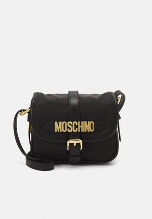 MOSCHINO LETTERING SHOULDER BAG - Across body bag - black - Zalando 