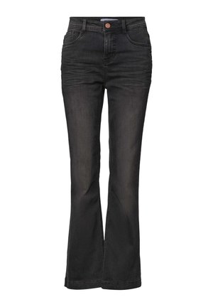 Street One, HIGH-RISE BOOTCUT JEANS IN A SLIM FIT - Jean bootcut - black washed