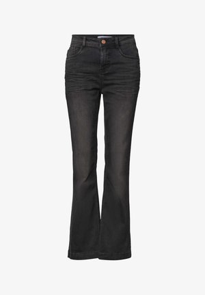 Street One, HIGH-RISE BOOTCUT JEANS IN A SLIM FIT - Vaqueros bootcut - black washed