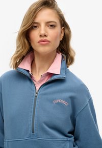 Superdry & Co ESSENTIAL LOGO HALF - Sudadera - copen blue