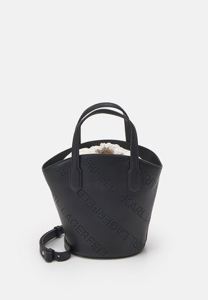 PUNCHED LOGO SMALL TOTE - Kabelka - black