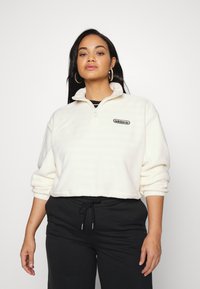 adidas Originals CROPPED - Flisinis džemperis - white