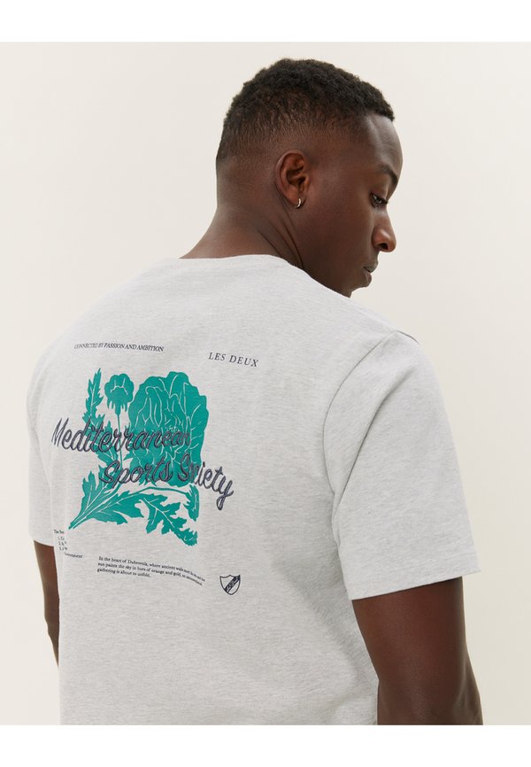 MEDITERRANEAN - Print T-shirt - snow melange3