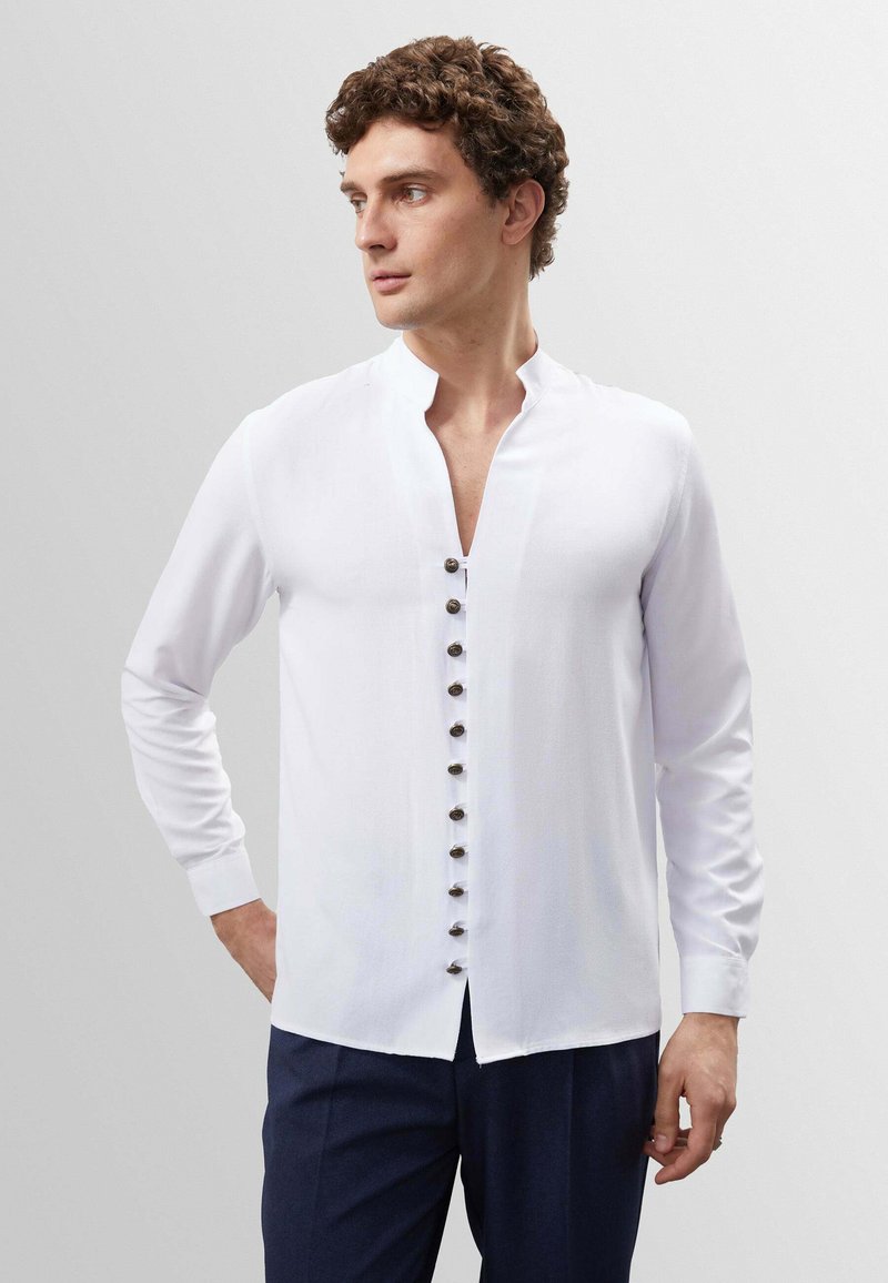 Antioch STANDING COLLAR Shirt ecru/white Zalando.ie