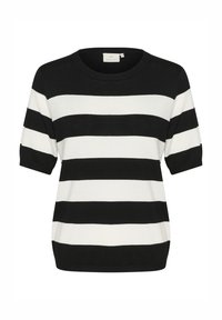 Kaffe LIZZA STRIPED - Tričko s potlačou - black chalk bold stripe