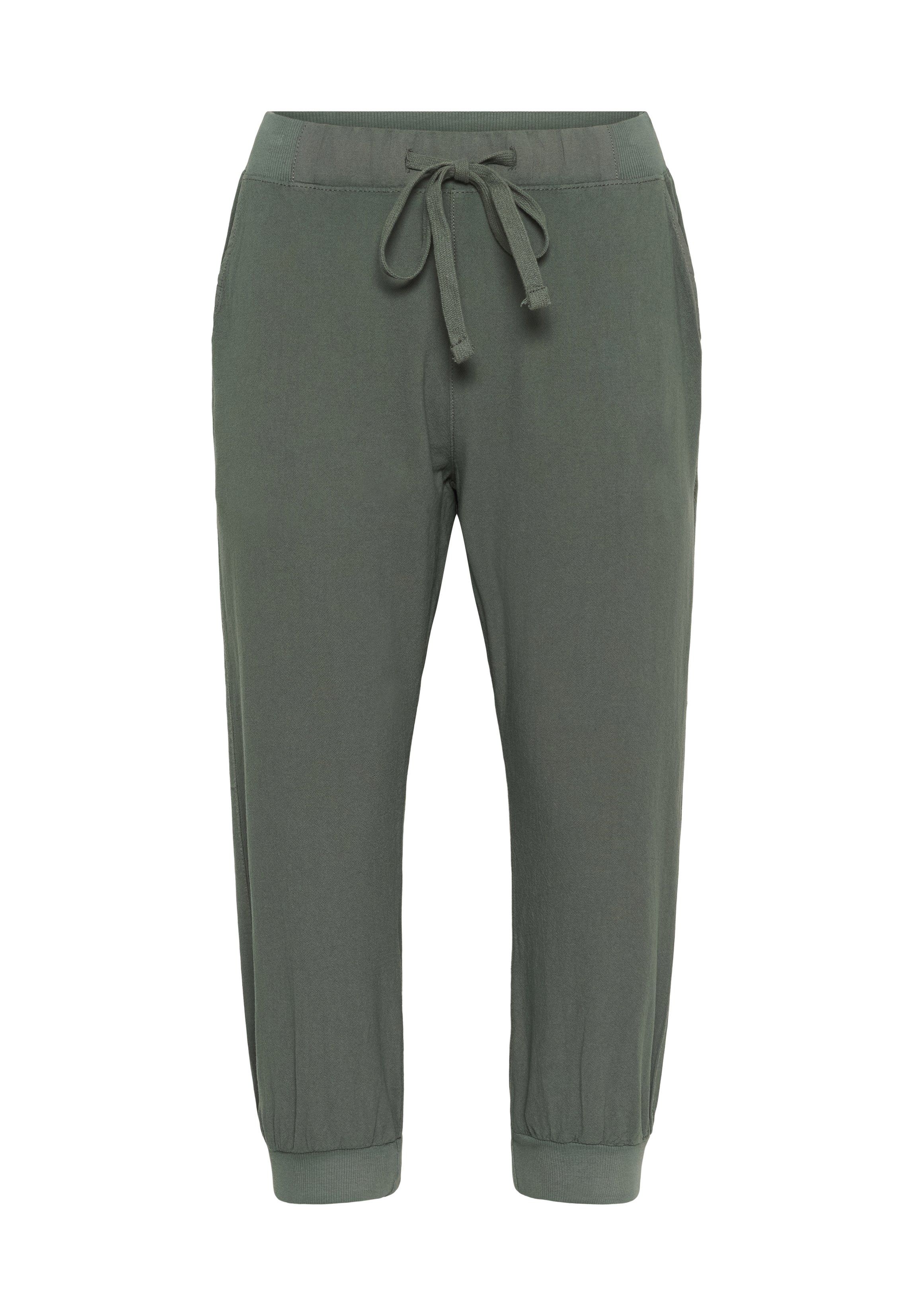 Kaffe KANAYA CAPRI - Trousers - balsam green/green - Zalando.ie