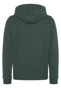 Felpa con cappuccio verde scuro, a maniche lunghe, con cappuccio regolabile e polsini e orlo a coste. Realizzata in tessuto morbido e confortevole. Design semplice e uniforme.