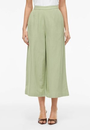 VILA VIPRISILLA HW CULOTTE PANTS/VOL/R - A-Linien-Rock - smoke green