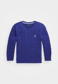CABLE-KNIT COTTON JUMPER - Džemper - bright navy