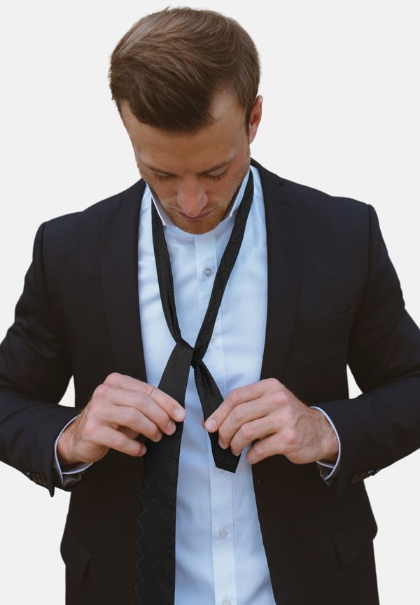 Krawatte - Schwarz Quadrat