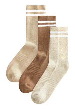 CUSHION 3 PACK WITH ARCH SUPPORT - Sokid - neutral white stripe