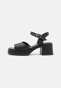Zign - LEATHER - Sandalen met plateauzool - black Miniatuurafbeelding 1