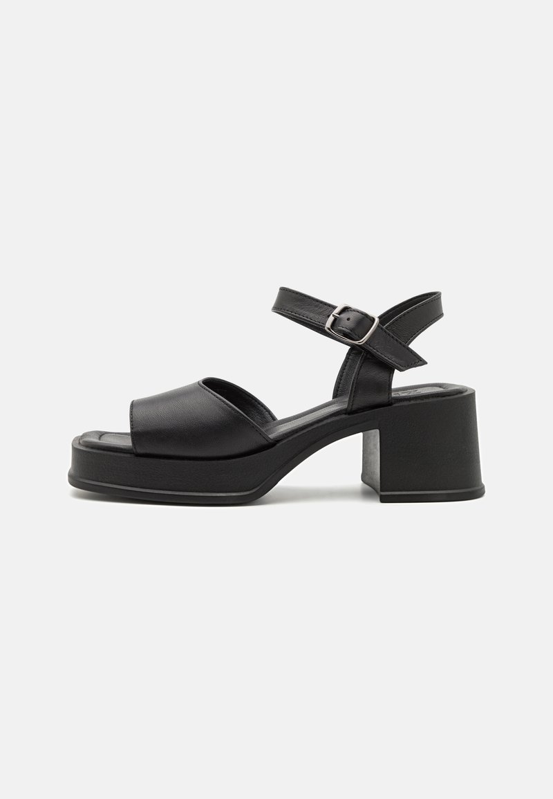 Zign - LEATHER - Sandalen met plateauzool - black, Vergroten