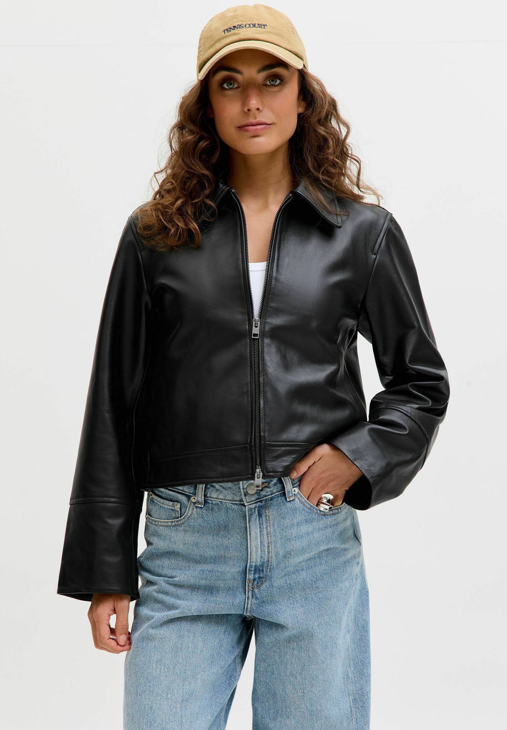 JJXX JXSIF - Leather jacket - black - Zalando.ie