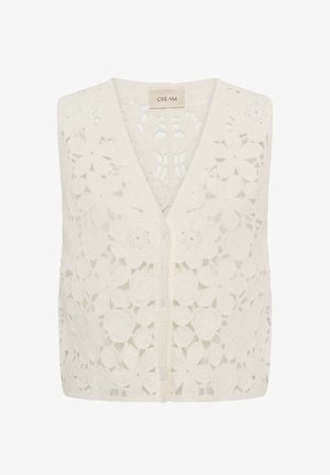 Cream, CRMILLI SLIPOVER - Strukirani kaput - snow white