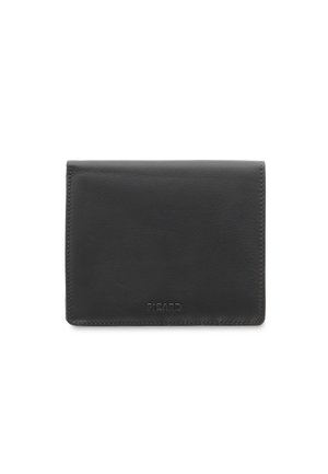 Cartera negra de cuero bifold con el nombre de la marca "PICARD" en relieve sutil en el frente, mostrada cerrada sobre fondo blanco.