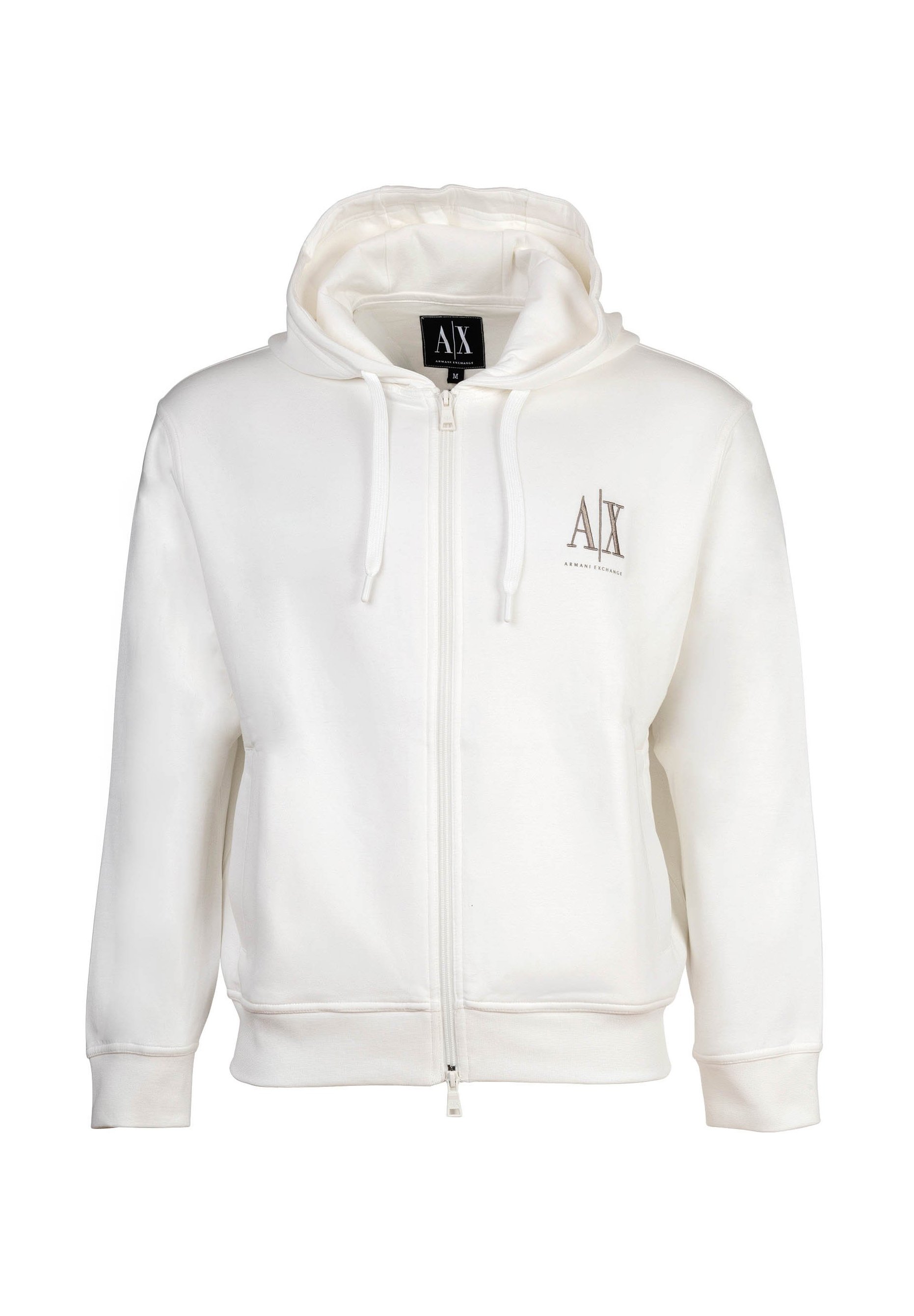 Armani Exchange Zip-up sweatshirt - off white/off-white - Zalando