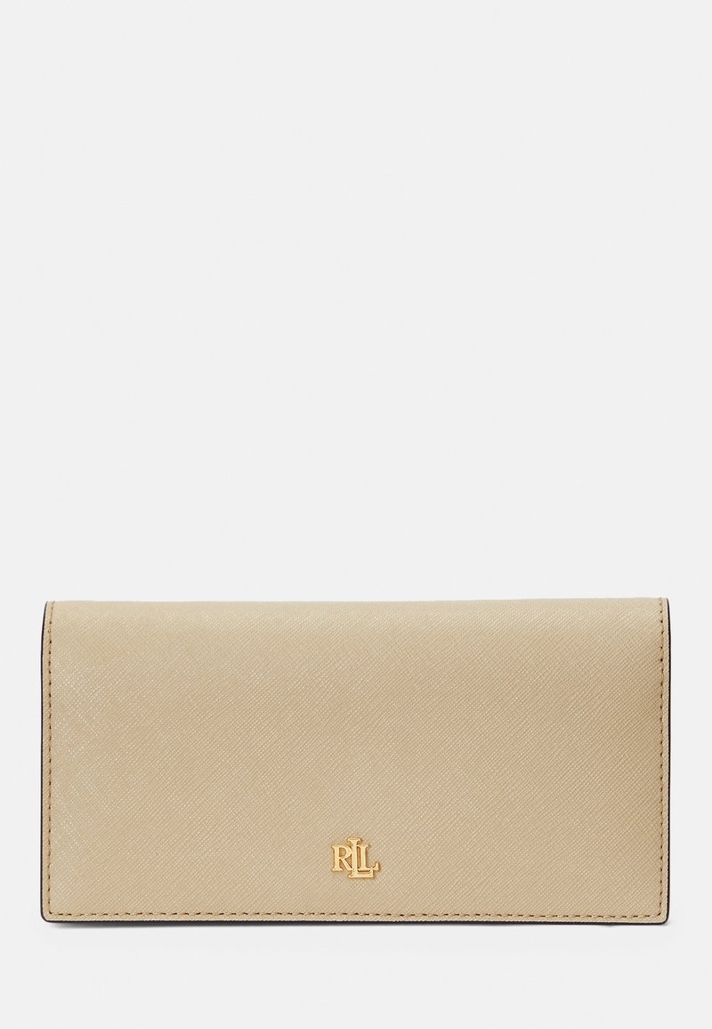 Lauren Ralph Lauren CROSSHATCH LEATHER SLIM WALLET - Carteira - birch tan