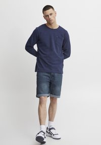Blend BHDENIMSHORTS SLIM/ REGULAR FIT - Farkkushortsit - denim dark blue