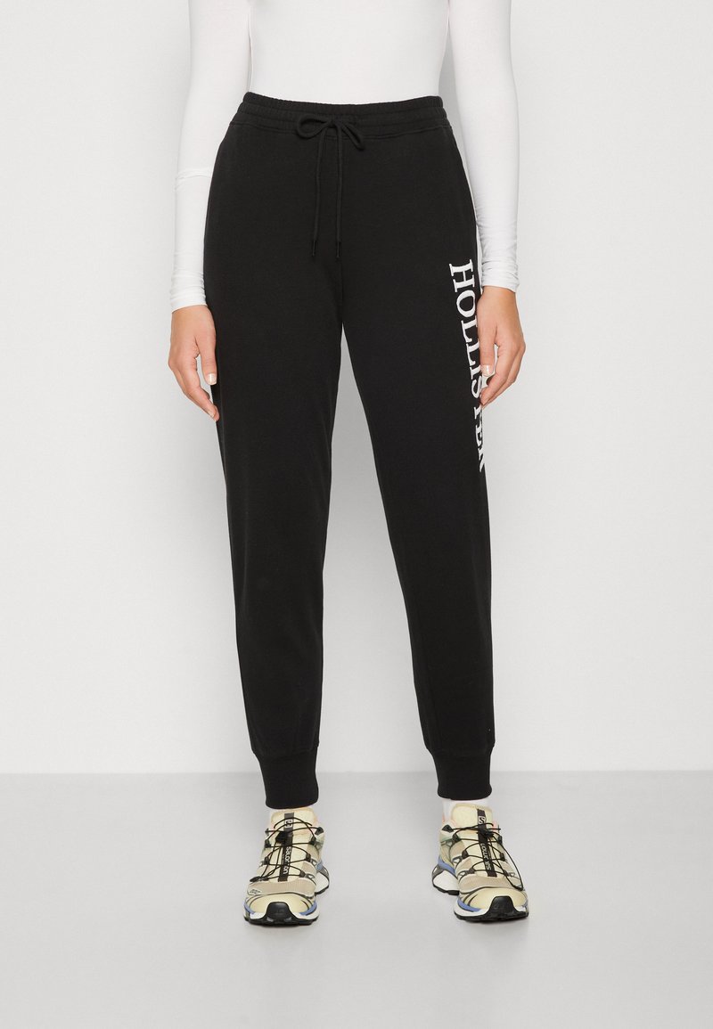 Hollister Co. LOGO JOGGER Tracksuit bottoms casual black/black