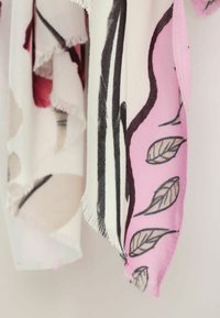 Schal - rose floral white