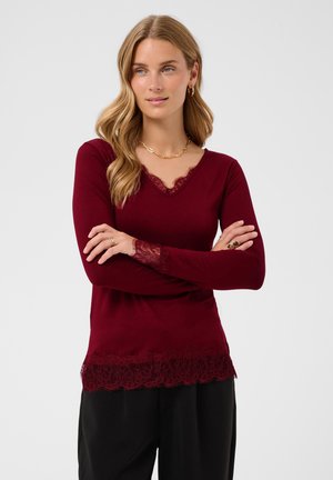 Cream, CRALVAIA LONG SLEEVE - T-shirt à manches longues - cabernet