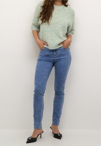 Kaffe Stickad tröja - evergreen