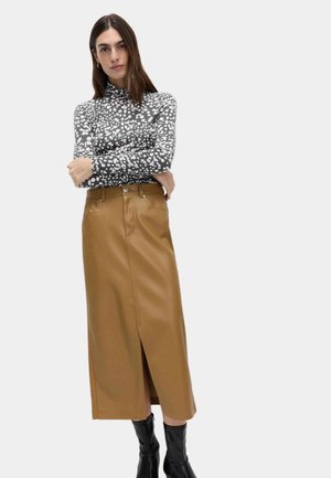 FUNNEL NECK SLIM FIT - Langærmet T-shirt - black mix