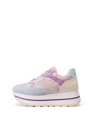 Sneakers basse - blu rosa